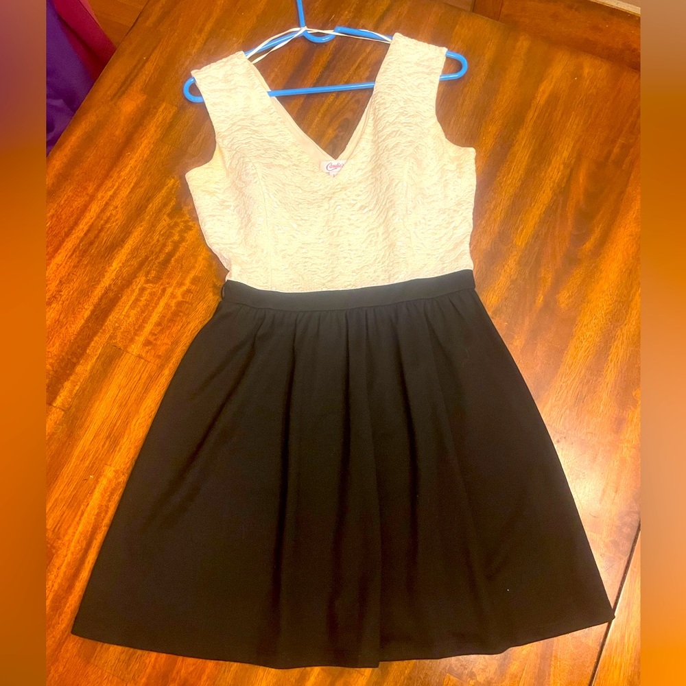 Candies cocktail or concert dress black white